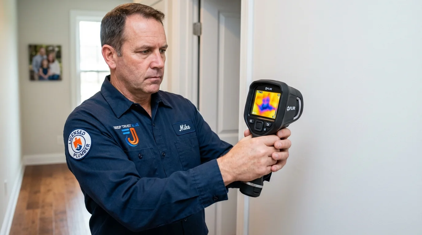 Thermal imaging leak detection by Johns Plumbing LLC in Gladewater